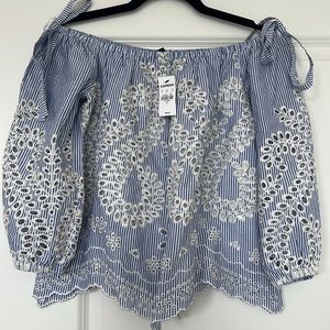 Express Off The Shoulder Floral Blouse